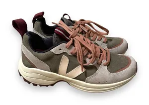 Veja Venturi Suede Khaki Sable Oxford Grey Lace Up Dad Sneakers‎ Sz 7 / 38 thumbnail 1
