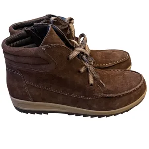 NWOT David Tate Chocolate Suede Chukka side zip forest Boots Y2K 7.5 thumbnail 6