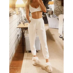 Alo Weekend Escape Joggers Ivory Waffle Thermal High-Rise Waist Cream Sweatpants thumbnail 9