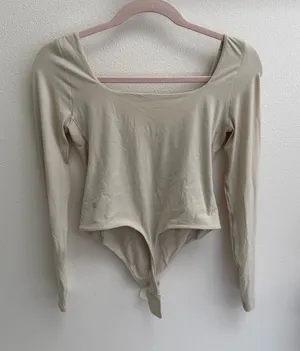 Lululemon Wundermost Square Neck Bodysuit Nulu  thumbnail 1