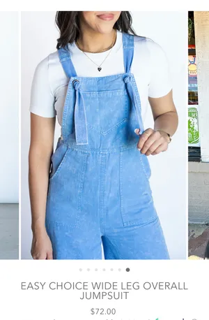 Apricot Lane Wide Leg Overall Jumpsuit thumbnail 4
