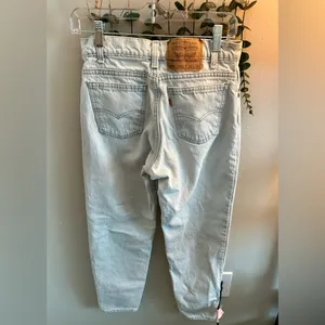 Vintage Levi’s 90s Orange Tab tapered leg 550 denim light wash blue jeans thumbnail 4