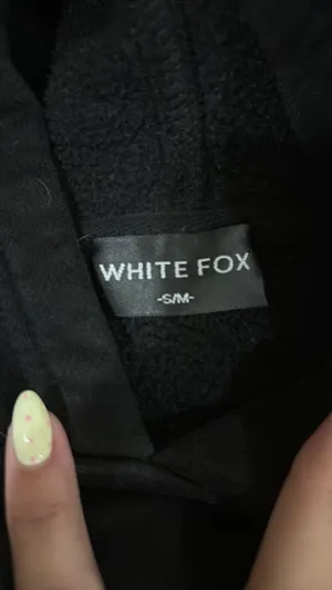 Black White Fox Hoodie thumbnail 2