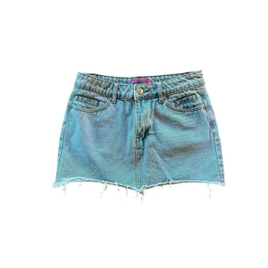 Edikted Jessie Raw Hem Y2K Style Denim Mini Skirt | XS thumbnail 3