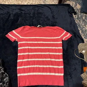 Ann Taylor LOFT Pink and White Striped Short Sleeve T-Shirt thumbnail 4