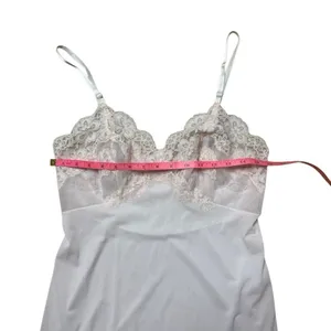 Vintage Vanity Fair Blush Pink Lace and Nylon Slip Dress size 34 / Small thumbnail 6