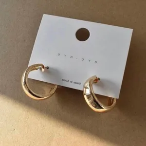 Gold Plated Chunky Hoop Earrings for Women thumbnail 2
