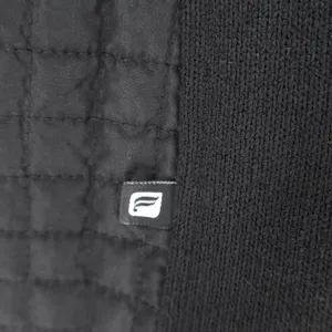 Fabletics Black Mixed Media Quilted Full Zip Jacket S thumbnail 5