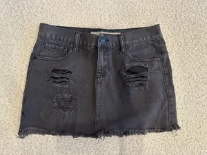 Melville Dark Grey Mini Skirt Gray thumbnail 1