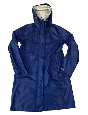 L.L. Bean Rain Jacket Women Blue TEK 2.5 Long‎ Parka Gorpcore 268313 Quiet Lux thumbnail 1