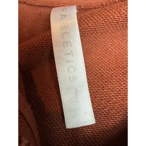 Fabletics Quarter Zip Sweatshirt Women Rust Orange‎ Cropped Long Sleeve Pullover thumbnail 2
