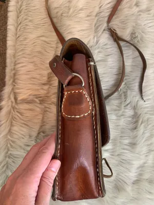 Vintage Leather Boho Hippie Purse thumbnail 3