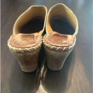 Frye Charlotte Leather‎ Harness Ring Mule Clogs Brown Size 6.5M thumbnail 2