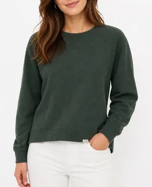 Orvis Classic Collection Hunter Green Heather Modal Blend Crewneck Sweatshirt S thumbnail 1