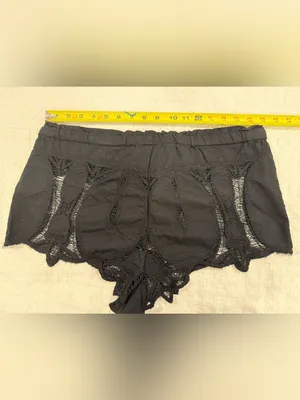 The Free People Intimately Brittany Micro Shorts size Large in Black - NWOT! thumbnail 8