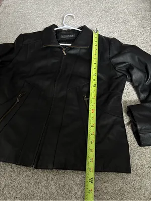 Giacca moto genuine leather jacket full zip up women size L thumbnail 8