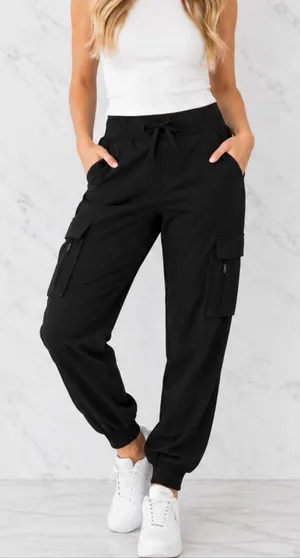 All in Motion black cargo jogger pant medium petite thumbnail 1