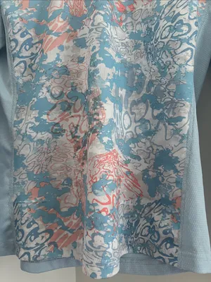 Light Blue Long Sleeve Abstract Print Top Size M thumbnail 2