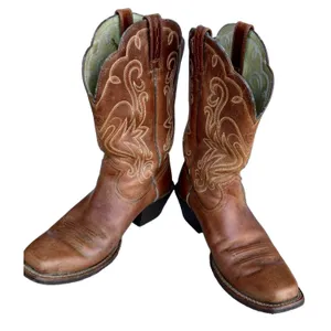 Ariat Legend Leather Western Cowboy Boots 7B Brown Square Toe Russet Rebel thumbnail 1