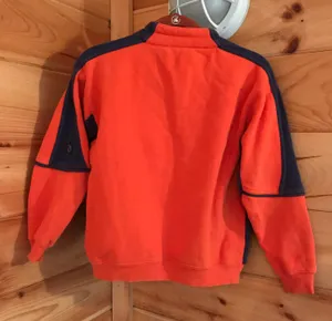 Woolrich AMAZING ORANGE/NAVY BLUE VINTAGE QUARTER ZIP SWEATSHIRT thumbnail 4