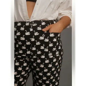Anthropologie Maeve Colette High Rise Wide Leg Crop Pants in Magic Fabric thumbnail 8