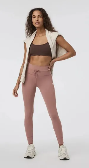 Vuori Daily Legging Medium Sedona Brown High Rise Drawstring Performance Yoga thumbnail 1