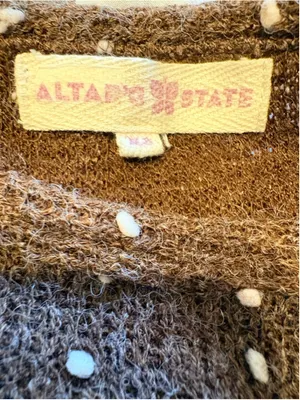 Altar'd State Polka Dot Lace Trimmed Sweater Women's Size XS (Oversized) thumbnail 6
