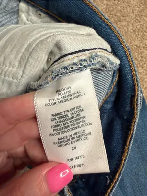 RE/DONE Originals Straight Leg Jeans Medium‎ Wash Distressed Knee Denim Size 24 thumbnail 3