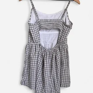 Hollister Co. White & Gray Plaid Playsuit / Romper - Size M thumbnail 2