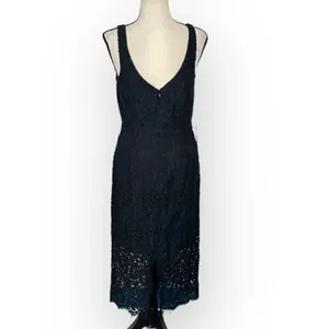 Bardot Adeline Midi Dress Women's 6 Black Sheath Sleeveless Plunge Neck NWT thumbnail 5