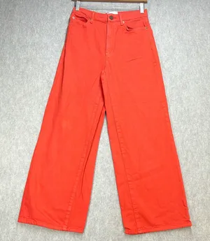 BDG Womens 27 Orange High & Wide Boho Streetwear Wide Leg Cropped Culotte Jeans thumbnail 1