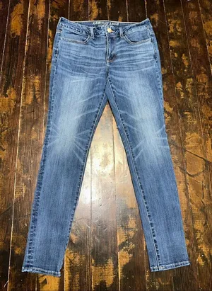 American Eagle 8 distressed stretch normcore jeggings thumbnail 1