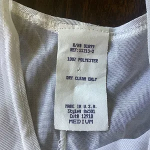 Sheer Vintage Slip Dress White Size M thumbnail 6