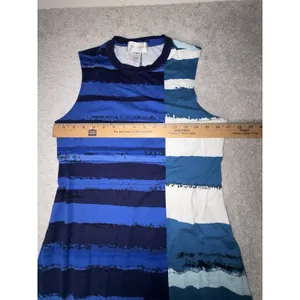 Corey Lynn Calter for Anthropologie sleeveless striped midi dress M Color Block thumbnail 11