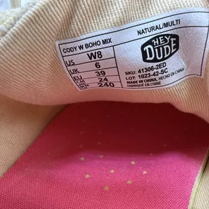 Hey Dude Cody Boho Mix Slip On Shoes Size 8 Natural Canvas Tassel Moccasin Flats thumbnail 8