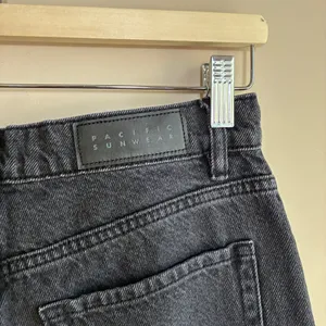 Pacsun nora wide leg black jeans raw hem women's size 28 100% cotton pants thumbnail 6