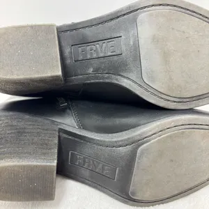 Frye Black Leather Ankle Booties with Zipper‎ Size 7M thumbnail 8