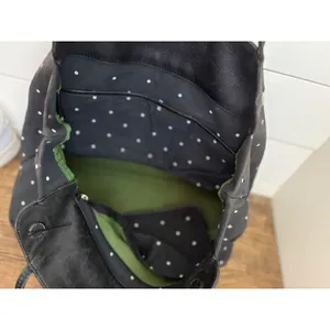 Kate Spade Black Polka Dot Nylon‎ Tote Bag Shoulder Bag Zip Pocket thumbnail 6