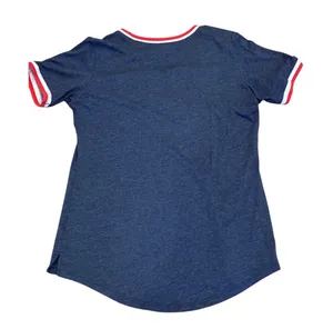 Genuine Merchandise Retro Cleveland Indians Ringer TShirt Blue White Red L MLB Baseball thumbnail 3