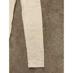 Kancan Straight Leg High Rise White Denim Jeans, 27 thumbnail 3