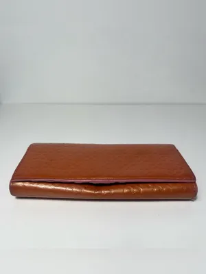 Coach Vintage Clover Embossed Patent Leather Continental Flap Long Wallet thumbnail 5