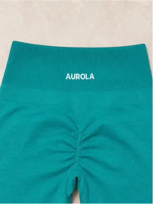 AUROLA Teal Seamless Scrunch‎ Butt High Rise Compression Leggings XS thumbnail 4