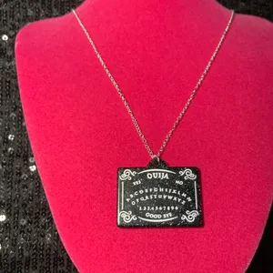 Sterling Silver Spooky Season Ouija Board Necklace 925 Planchette Earrings emo thumbnail 12