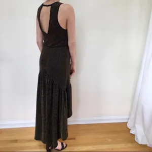 NWT Urban‎ outfitters Ecoté high low gold shimmer dress size medium thumbnail 3
