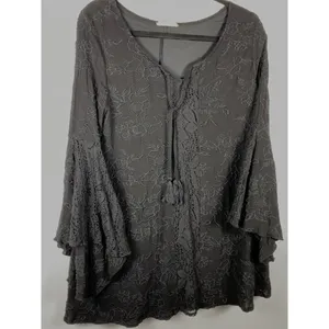 Altar’d State Tunic Top M Black Lace Bell Sleeve Witchcore Boho Festival thumbnail 5