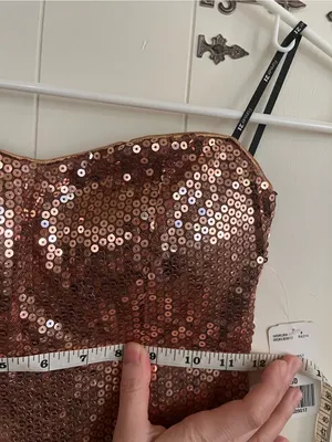 Forever 21 Bronze Sequin Strapless Mini Dress thumbnail 7