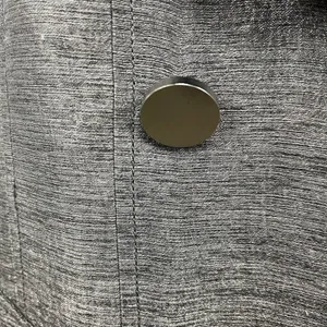 Express Double Breasted Silver Chiffon Trench Coat Size M thumbnail 7