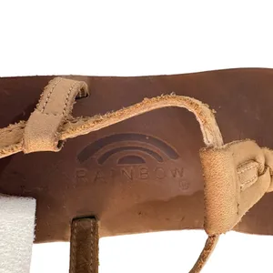 RainBow Women's Braided Ankle‎ T-Street Brown Leather Sandal XL sz 10 thumbnail 6