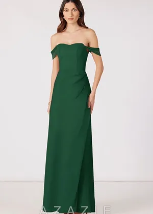 Azazie Jordyn Dark Green Bridesmaid Dress thumbnail 4