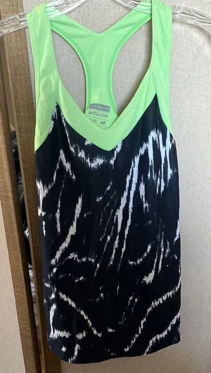 FINAL MARKDOWN New Balance Lime Green and Black Tank Top medium thumbnail 1